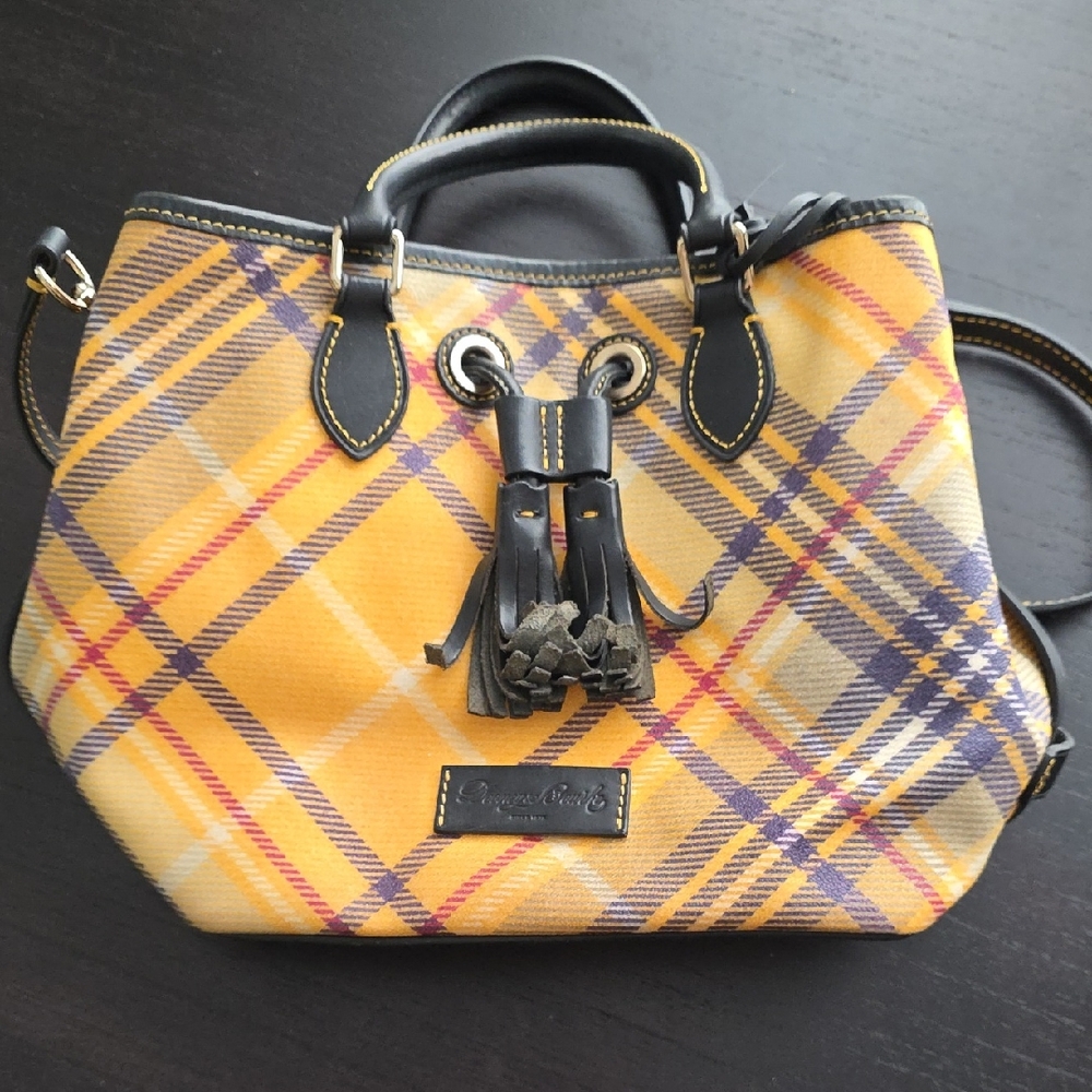 Dooney & Bourke Yellow Plaid Satchel